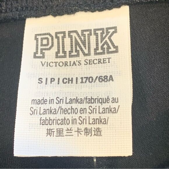 Victoria’s Secret PINK Black White Stripe Logo High Waist Cotton Legging, SMALL - Picture 7 of 11